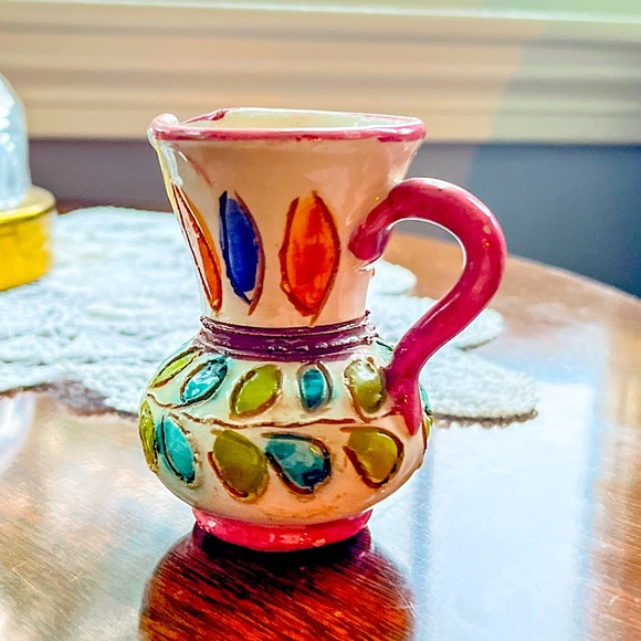 Vintage Hand painted Miniature Italian Pitcher - Picture 1 of 10